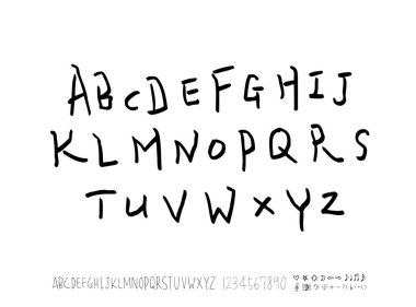 vektör yazı tipleri / el yazısı kaligrafi