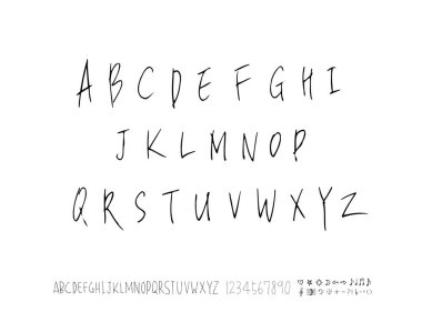 vektör yazı tipleri / el yazısı kaligrafi