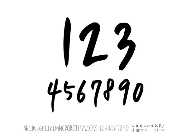 Vectorlettertypen Handgeschreven Kalligrafie — Stockvector