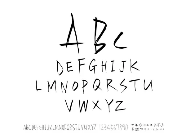 Vector Fonts Handwritten Calligraphy — Stock Vector