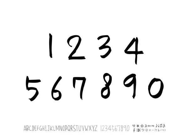 ベクトルフォント 手書き文字 — ストックベクタ