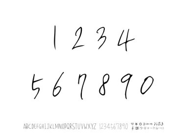 vektör yazı tipleri / el yazısı kaligrafi