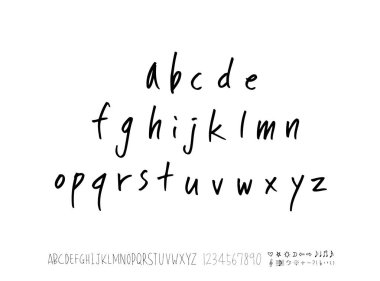 vektör yazı tipleri / el yazısı kaligrafi