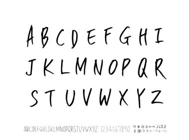 vektör yazı tipleri / el yazısı kaligrafi