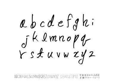 vektör yazı tipleri / el yazısı kaligrafi