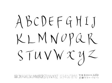 vektör yazı tipleri / el yazısı kaligrafi