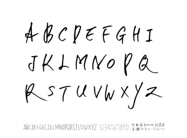 vektör yazı tipleri / el yazısı kaligrafi