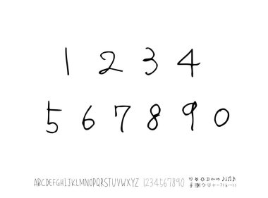 vektör yazı tipleri / el yazısı kaligrafi