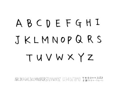 vektör yazı tipleri / el yazısı kaligrafi