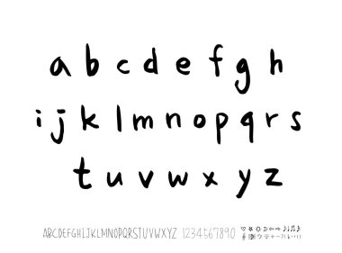 vektör yazı tipleri / el yazısı kaligrafi