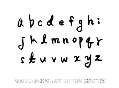 vektör yazı tipleri / el yazısı kaligrafi