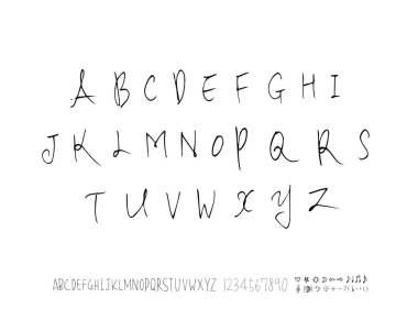 vektör yazı tipleri / el yazısı kaligrafi