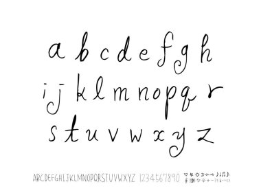 vektör yazı tipleri / el yazısı kaligrafi