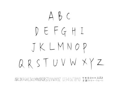 vektör yazı tipleri / el yazısı kaligrafi