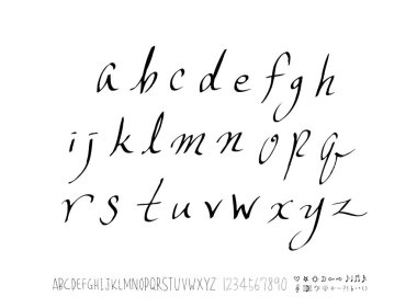 vektör yazı tipleri / el yazısı kaligrafi