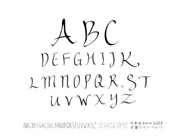 vektör yazı tipleri / el yazısı kaligrafi