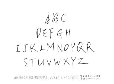 vektör yazı tipleri / el yazısı kaligrafi