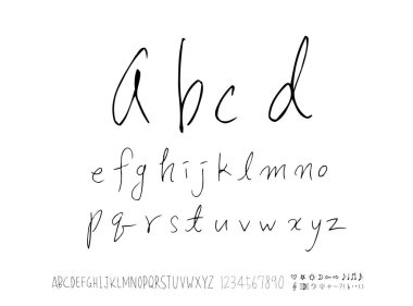 vektör yazı tipleri / el yazısı kaligrafi