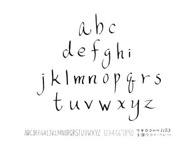 vektör yazı tipleri / el yazısı kaligrafi