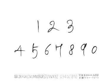 vektör yazı tipleri / el yazısı kaligrafi