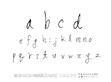 vektör yazı tipleri / el yazısı kaligrafi