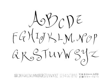 vektör yazı tipleri / el yazısı kaligrafi