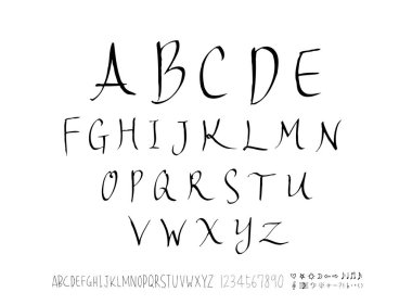 vektör yazı tipleri / el yazısı kaligrafi