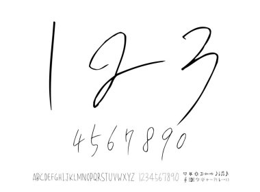 vektör yazı tipleri / el yazısı kaligrafi