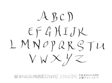 vektör yazı tipleri / el yazısı kaligrafi