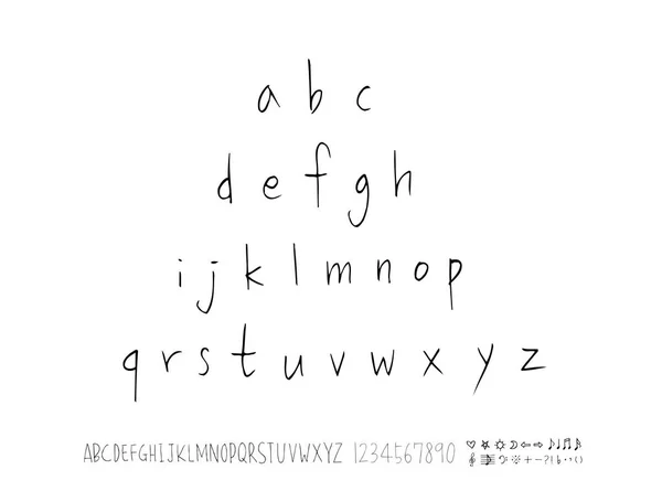 Vector Fonts Handwritten Calligraphy — Stock Vector