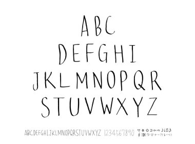 vektör yazı tipleri / el yazısı kaligrafi