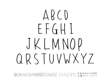 vektör yazı tipleri / el yazısı kaligrafi