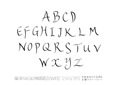 vektör yazı tipleri / el yazısı kaligrafi
