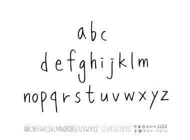 vektör yazı tipleri / el yazısı kaligrafi