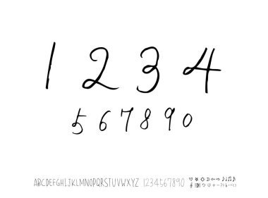vektör yazı tipleri / el yazısı kaligrafi