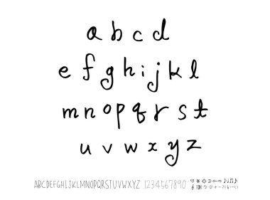 vektör yazı tipleri / el yazısı kaligrafi