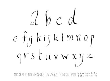 vektör yazı tipleri / el yazısı kaligrafi