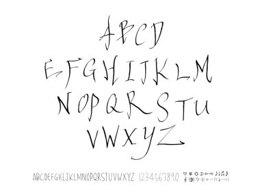 vektör yazı tipleri / el yazısı kaligrafi