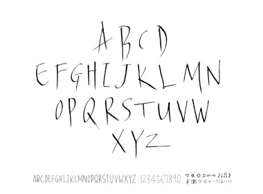 vektör yazı tipleri / el yazısı kaligrafi