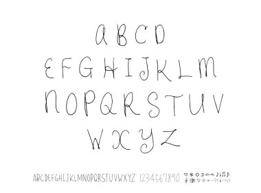 vektör yazı tipleri / el yazısı kaligrafi