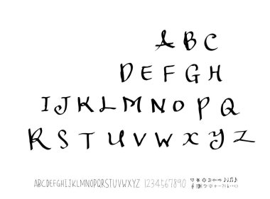 vektör yazı tipleri / el yazısı kaligrafi