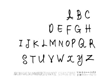 vektör yazı tipleri / el yazısı kaligrafi