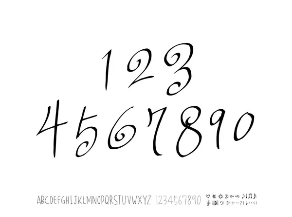 Vectorlettertypen Handgeschreven Kalligrafie — Stockvector