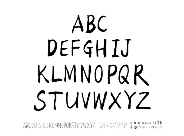 Vector Fonts Handwritten Calligraphy — Stock Vector