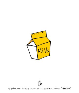 Cafe poster / yarım yamalak kahve illüstrasyon - vektör