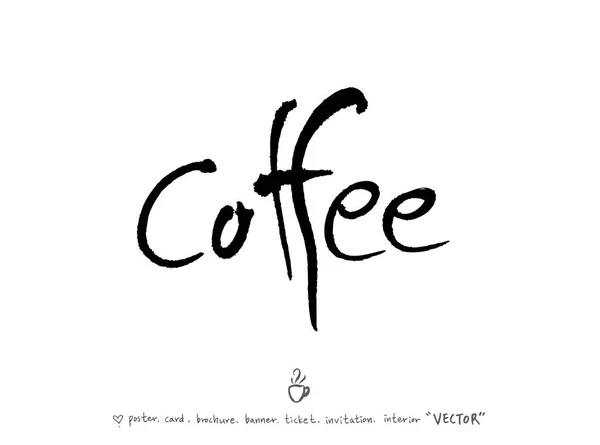 Cafe Plakát Útržkovité Kávy Ilustrace Vektor — Stockový vektor