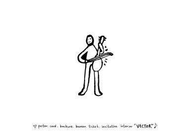 konser poster / yarım yamalak müzik illüstrasyon - vektör