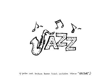 konser poster / yarım yamalak müzik illüstrasyon - vektör