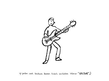 konser poster / yarım yamalak müzik illüstrasyon - vektör