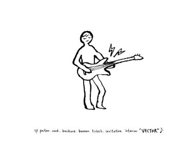 konser poster / yarım yamalak müzik illüstrasyon - vektör